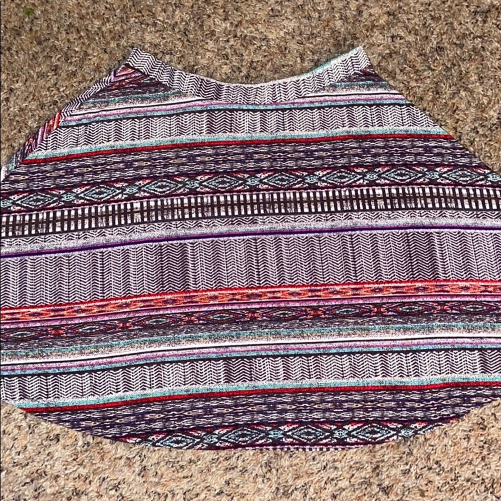 Bohemian printed skater skirt